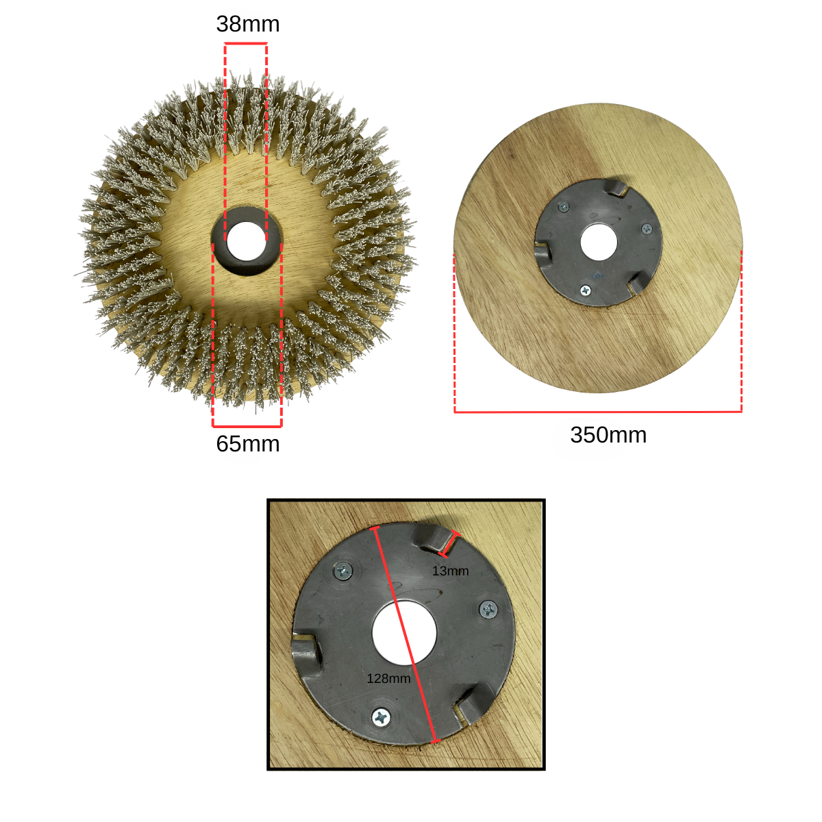 Escova De Nylon Para Pisos P/ Enceradeiras Deep Clean 350mm - Imagem 3